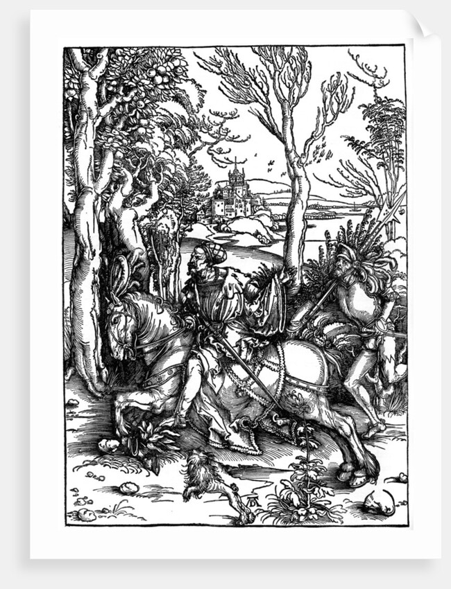 The Knight and the Landsknecht (Soldier Servant)' by Albrecht Dürer
