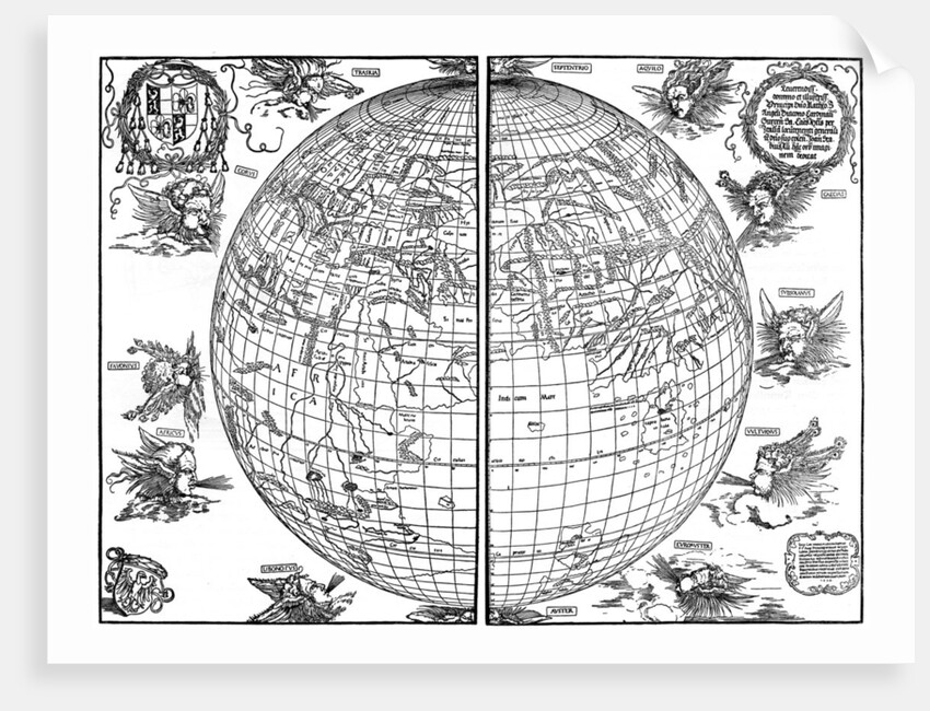 Johannes Stabius map of the world by Albrecht Dürer