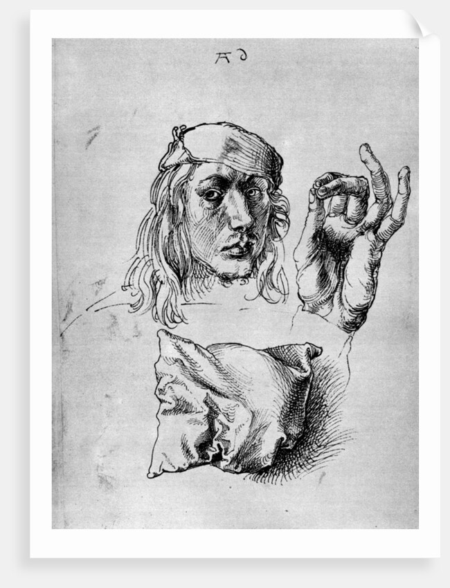 Self Portrait with a Pillow by Albrecht Dürer