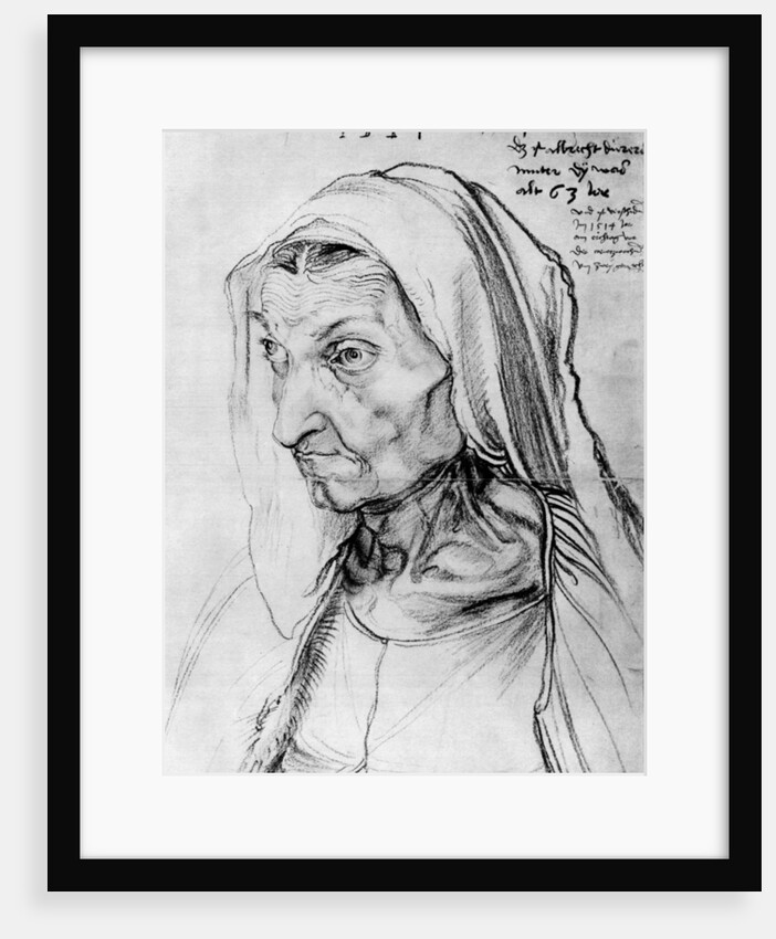 Portrait of the artist's mother by Albrecht Dürer