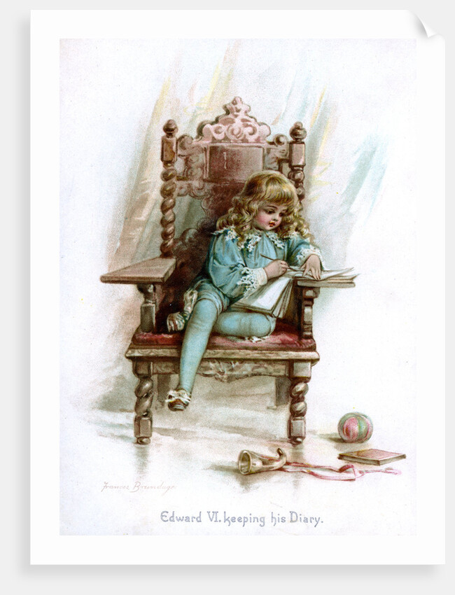 Edward VI, keeping his Diary by Frances Brundage