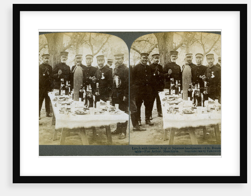 Lunch with General Nogi at Japanese headquarters, Port Arthur, Manchuria by Underwood & Underwood