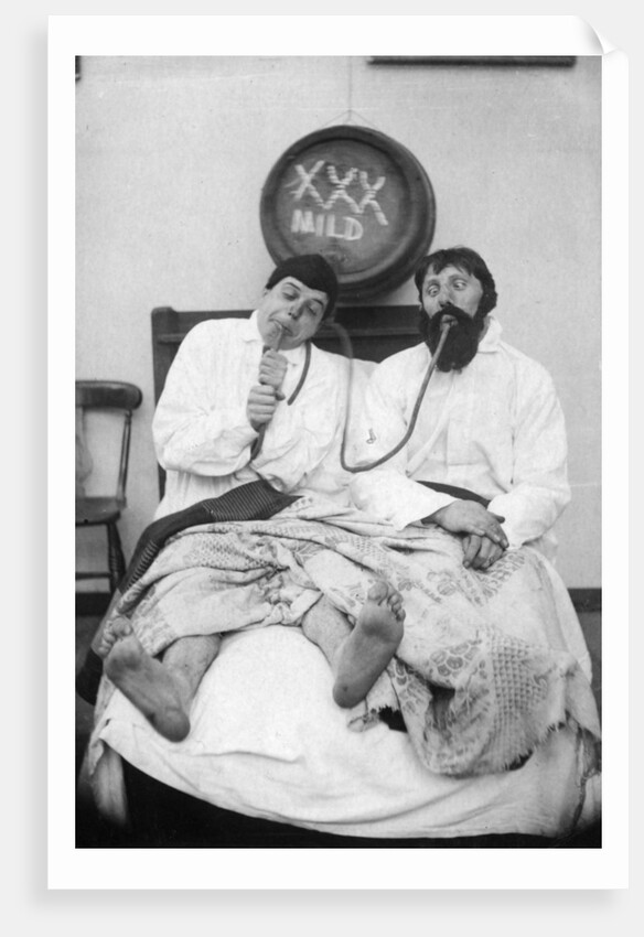 Two drunken men in a bed by Anonymous