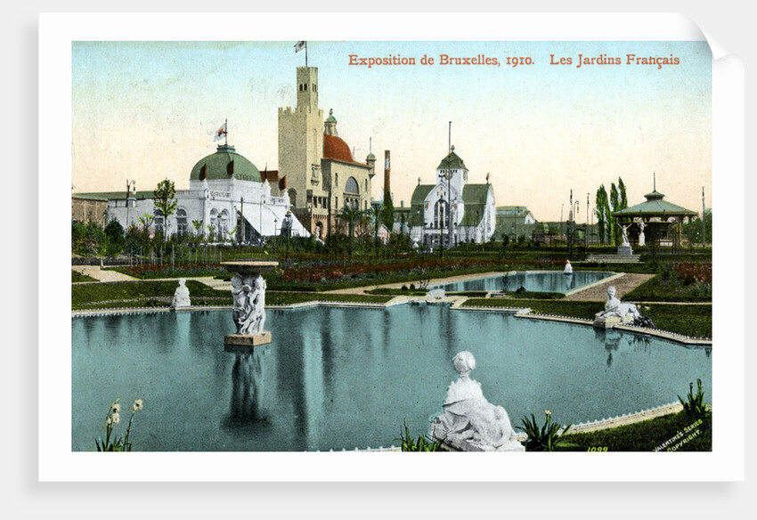 The French Garden, Universal Exhibition, Brussels, Belgium by Valentine & Sons