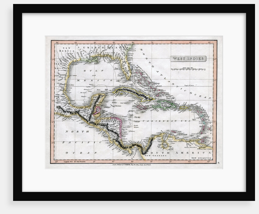 A map of the West Indies by C Smith