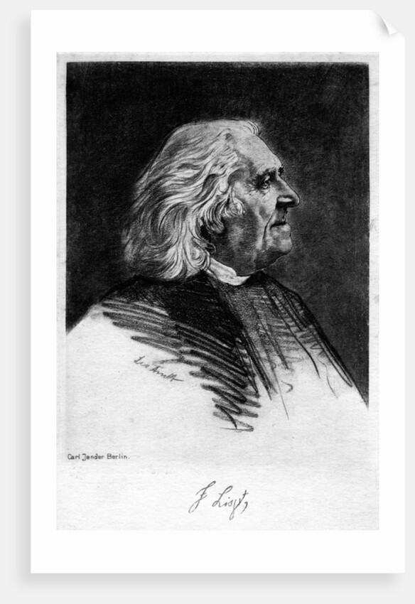 Franz Liszt (1811-1886), Hungarian composer and pianist by Carl Jander