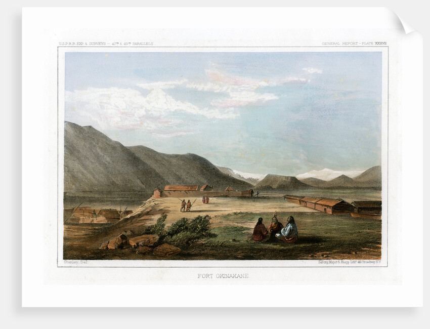 Fort Okinakane, USA by John Mix Stanley