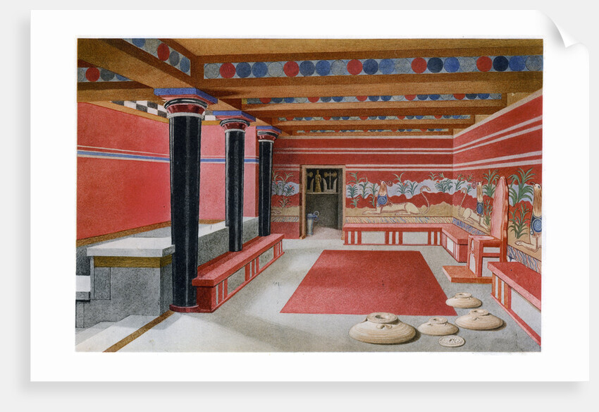 King Minos's throne room, Knossos, Crete by Anonymous