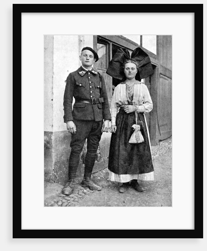 Couple in traditional dress, Alsace-Lorraine, Rhine by Donald McLeish