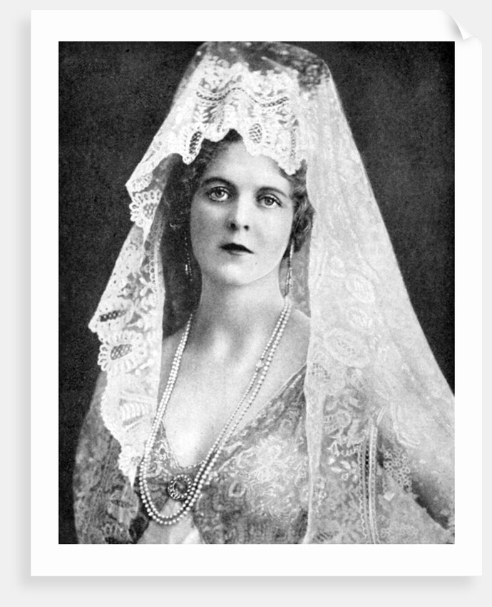 Woman wearing a lace mantilla, Andalusia, Spain by Fox
