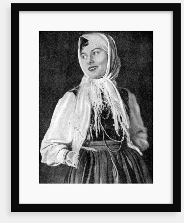 Polish woman in traditional dress by Anonymous