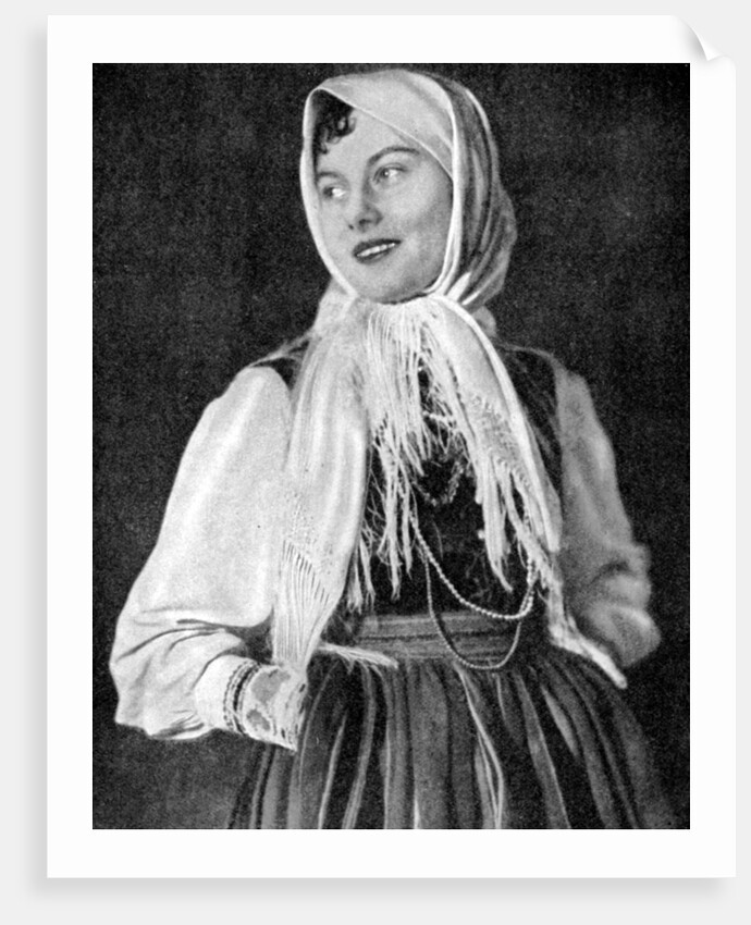 Polish woman in traditional dress by Anonymous