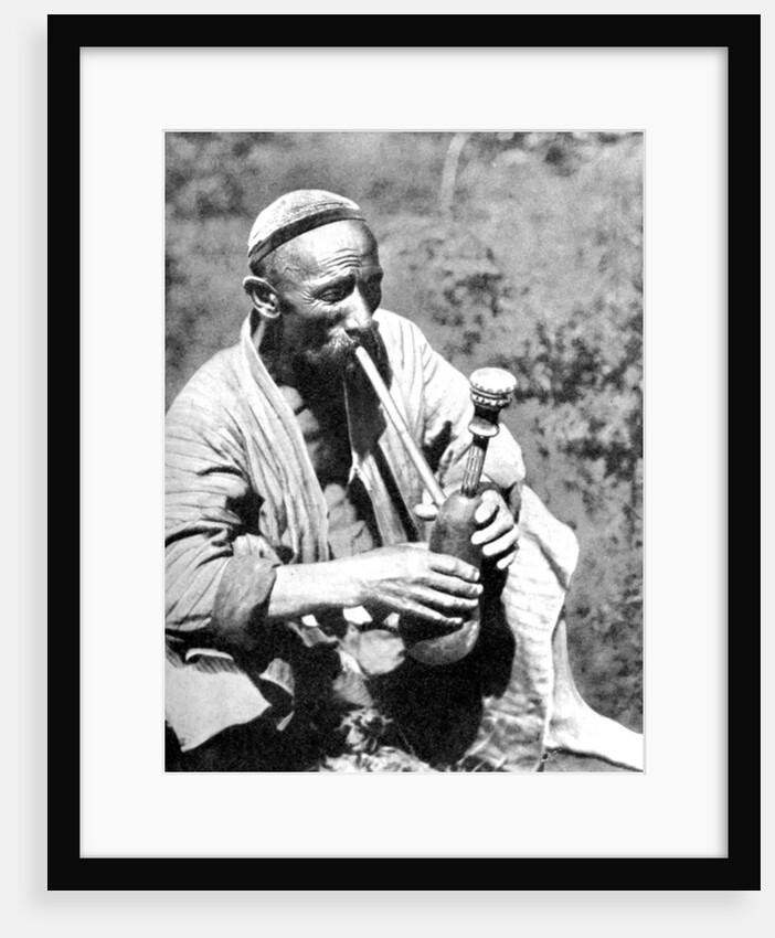Uzbek man smoking calian, Samarkand by Anonymous