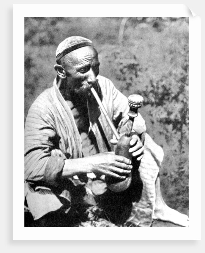 Uzbek man smoking calian, Samarkand by Anonymous