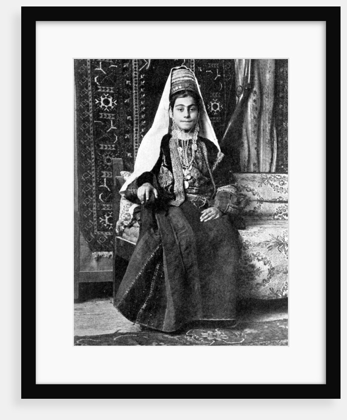 Christian woman in a wedding dress, Palestine by Donald McLeish