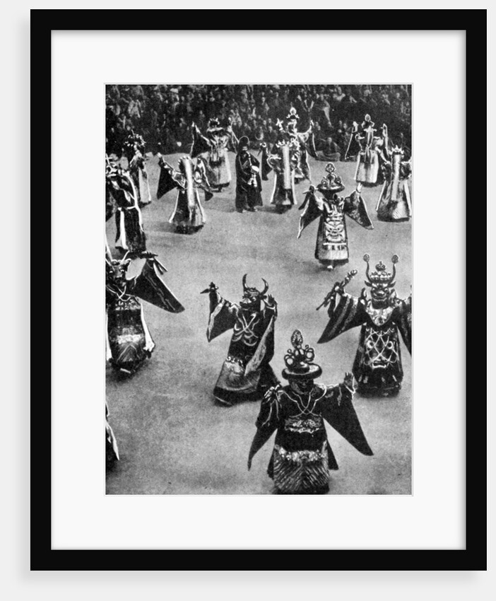 Masked dancers, Tibet by Ewing Galloway
