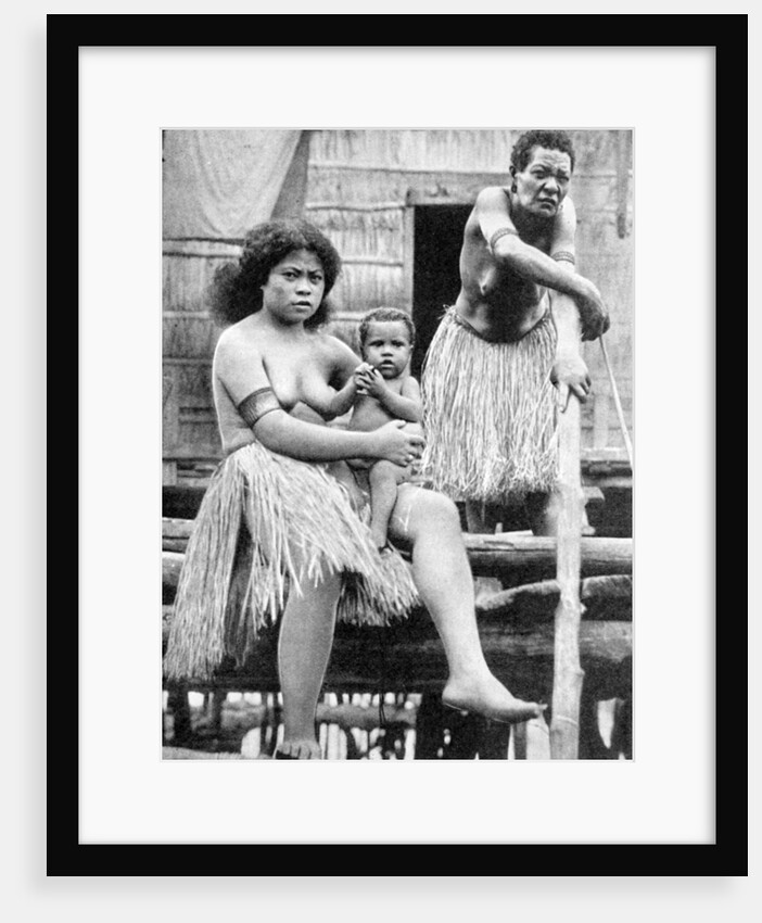 A mother and her child, Papua, New Guinea by Ewing Galloway