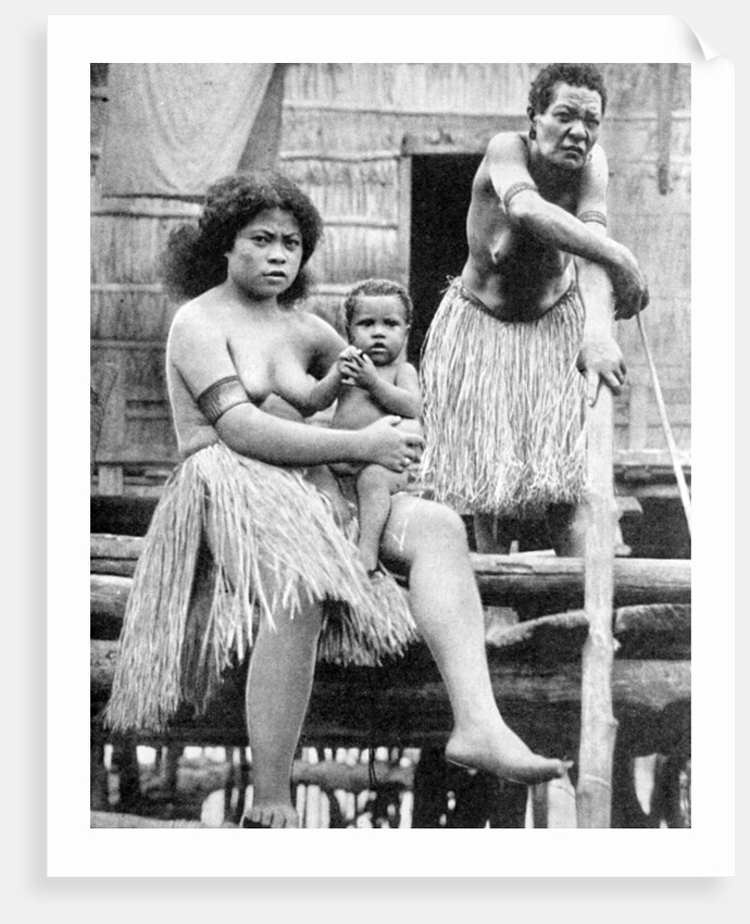 A mother and her child, Papua, New Guinea by Ewing Galloway