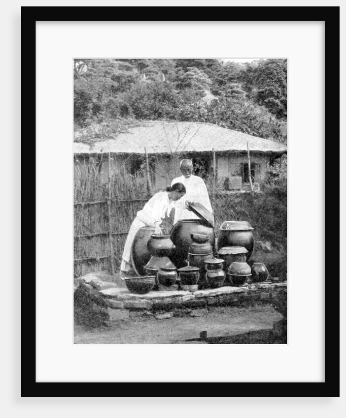 White-robed inhabitants of Korea by Wide World Photos