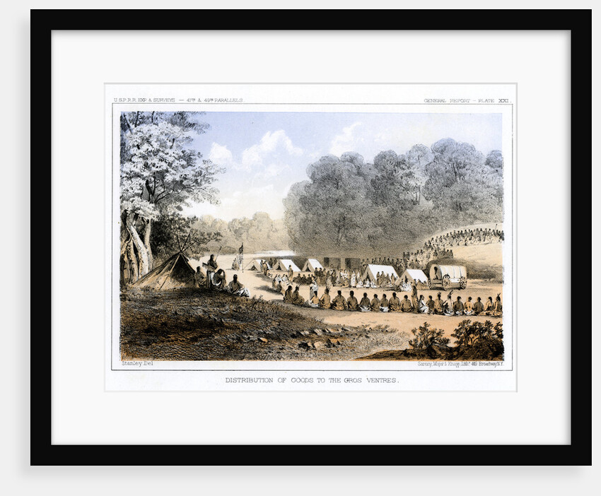 Distribution of goods to the Gros Ventres 26 August 1853 by John Mix Stanley