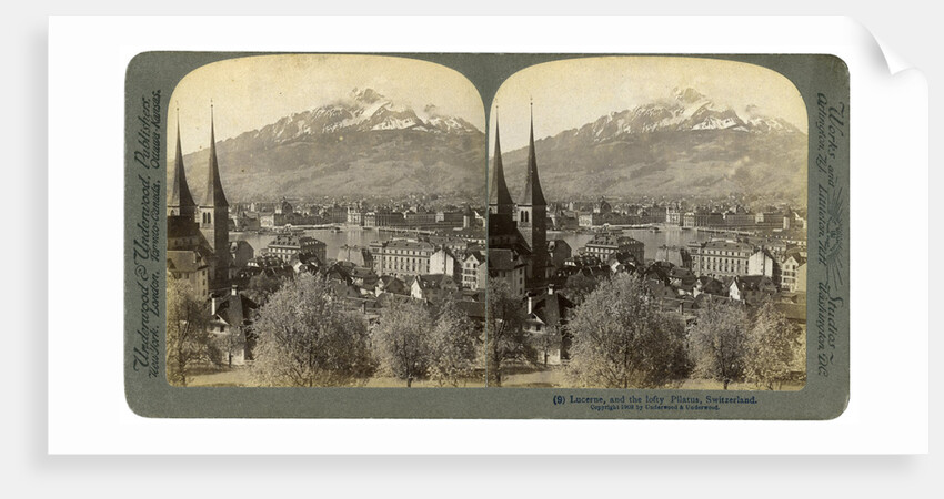 Lucerne and Mount Pilatus, Switzerland by Underwood & Underwood