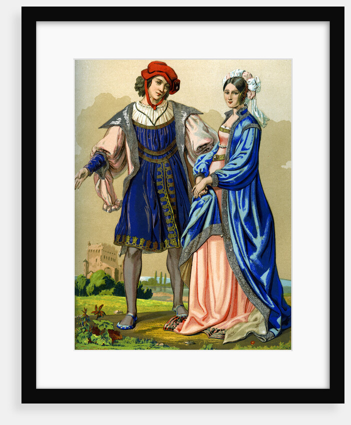 A noble French couple at the end of the 15th century by Edward May
