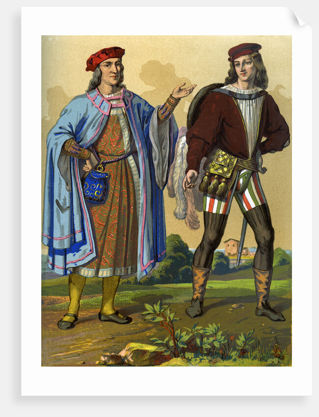 An English courtier of 1450 and an English gentleman of 1500 by Edward May