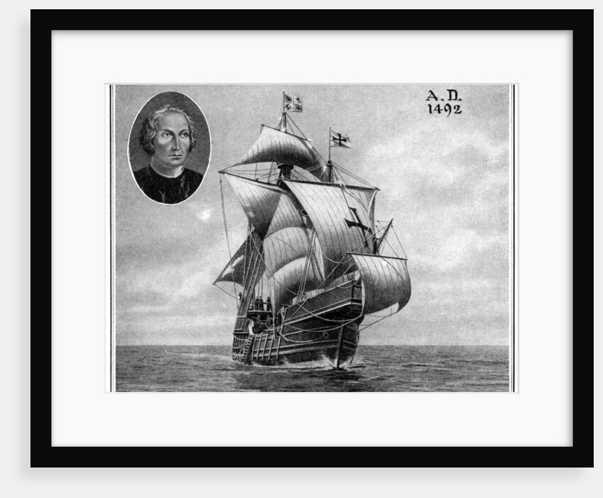 A duplicate of one of Christopher Columbus' sailing ships by Anonymous