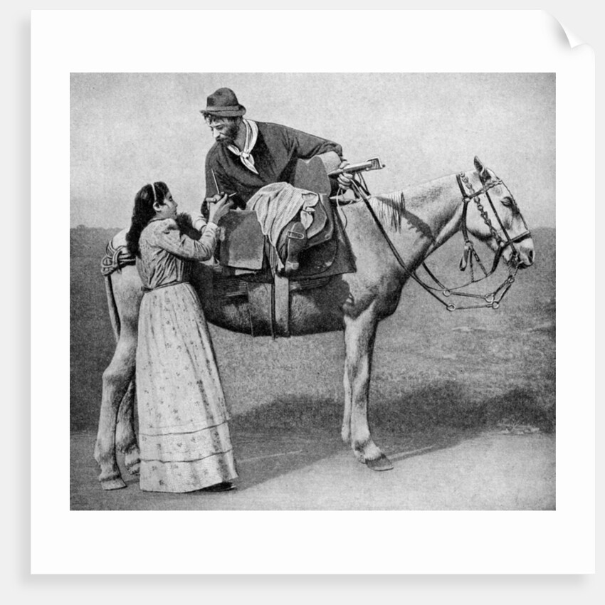 Gaucho sweethearts exchange mate cups, Argentina by Anonymous