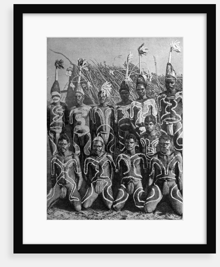 Men of the 'Never Never land', in totem attire, Australia by PJ MacMahon