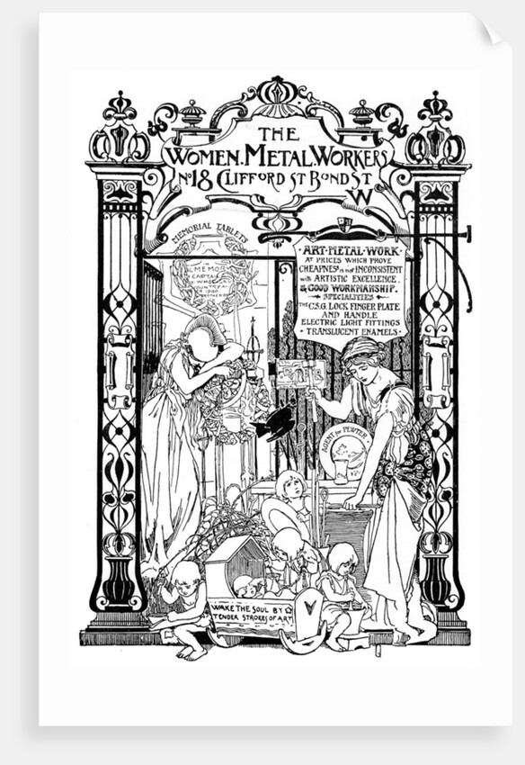 Advertisement for the Women Metal Workers company in London by Anonymous