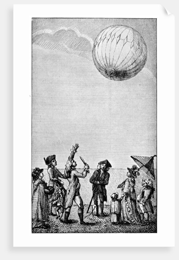 Ascension of a Montgolfier balloon by Anonymous