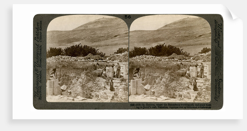 Mount Gerizim, where the Samaritans worshipped, Palestine by Underwood & Underwood