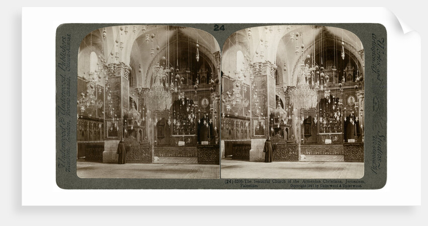 Church of the Armenian Christians, Jerusalem, Palestine by Underwood & Underwood