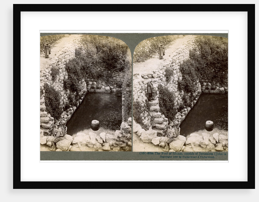 The Pool of Siloam, outside Jerusalem, Palestine by Underwood & Underwood