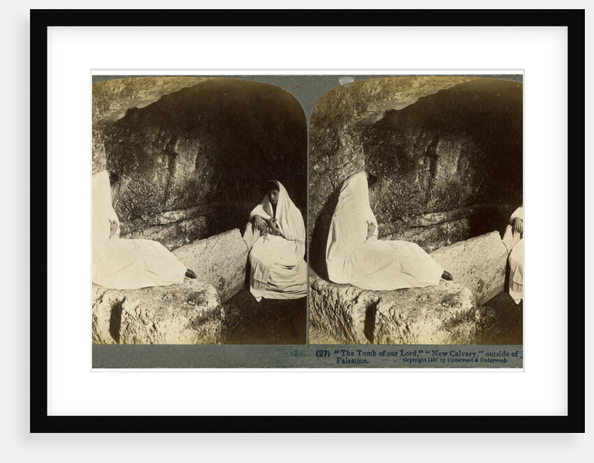 The tomb of Jesus, outside Jerusalem, Palestine by Underwood & Underwood
