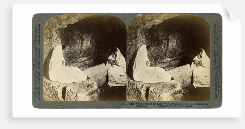 The tomb of Jesus, outside Jerusalem, Palestine by Underwood & Underwood