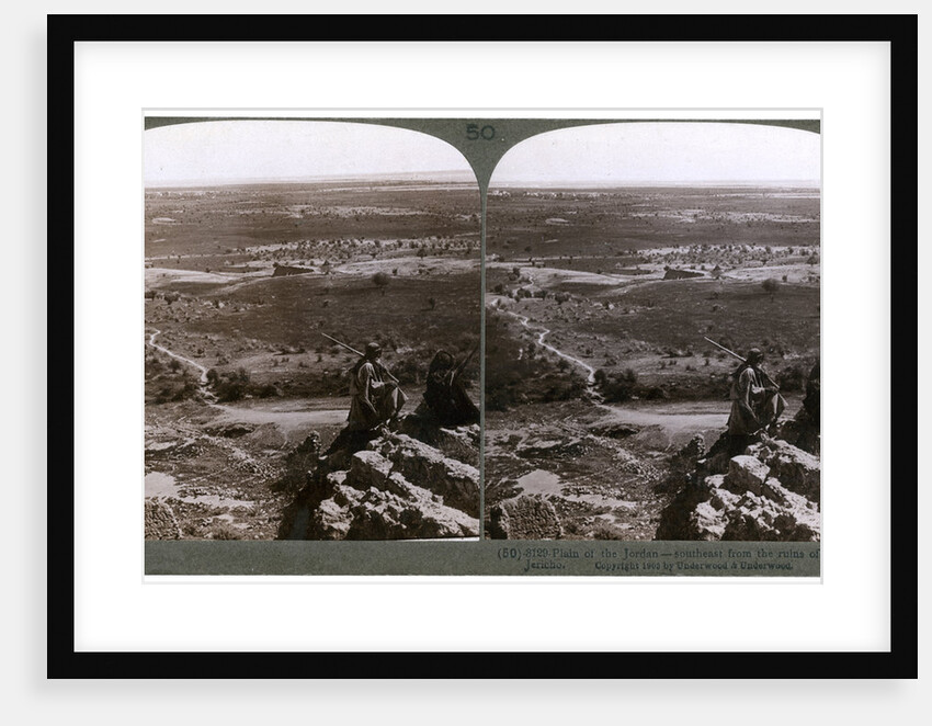 The plain of the River Jordan, as seen from the ruins of ancient Jericho, Palestine by Underwood & Underwood