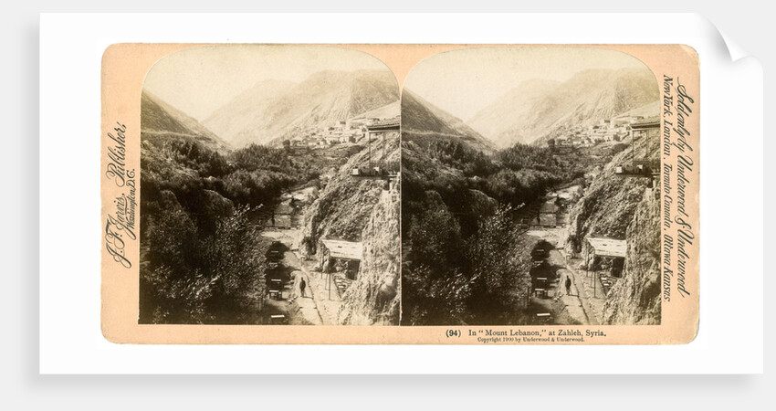 In 'Mount Lebanon', Zahlah, Lebanon by Underwood & Underwood