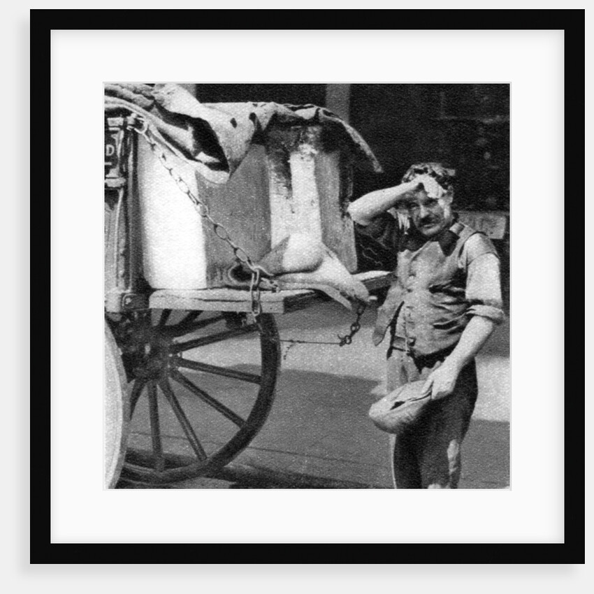An ice man with his cart, London by Anonymous