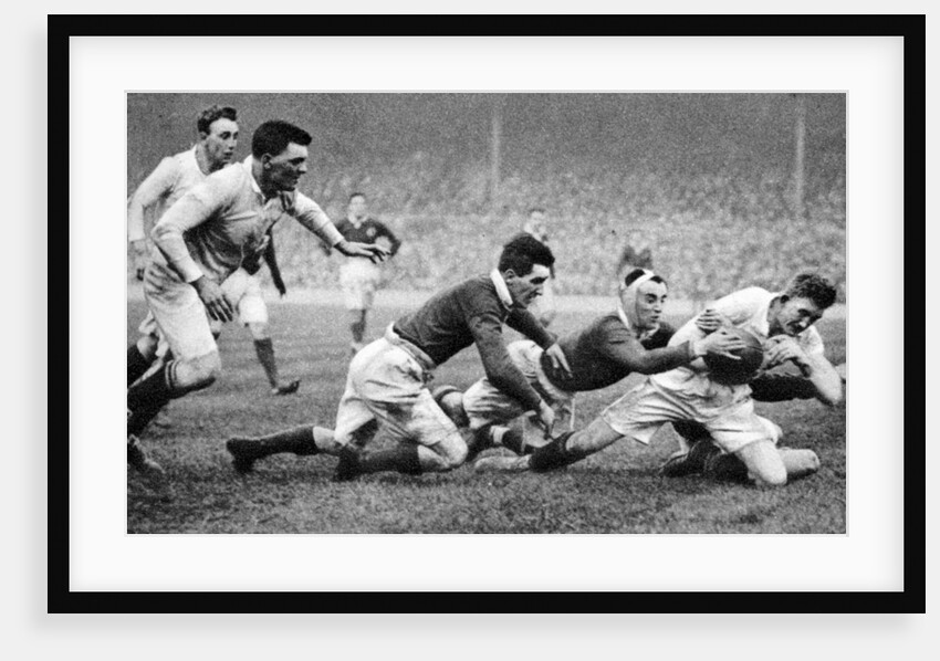 England scoring a try against Scotland, Twickenham, London by Anonymous