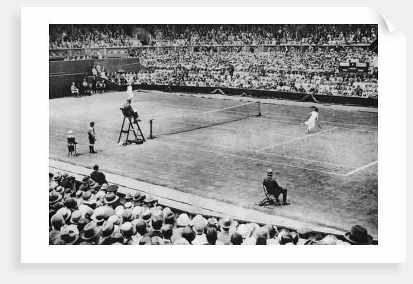 Suzanne Lenglen playing Miss McKane, Wimbledon, London by Anonymous