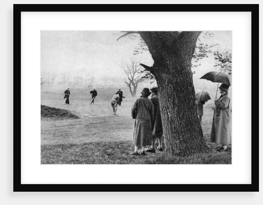 Playing golf on Tooting Bec Common, London by Anonymous