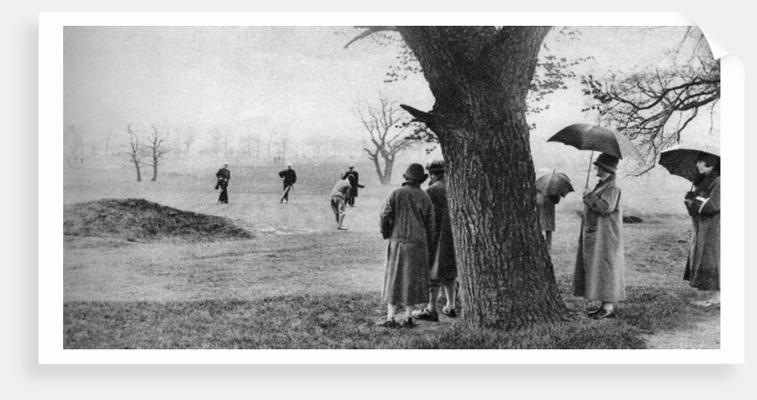 Playing golf on Tooting Bec Common, London by Anonymous