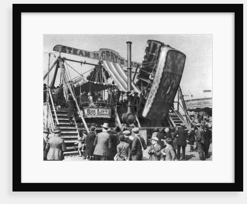 'Steam yacht', a bank holiday fairground attraction on Hamstead Heath, London by Anonymous