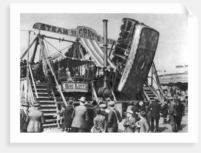 'Steam yacht', a bank holiday fairground attraction on Hamstead Heath, London by Anonymous