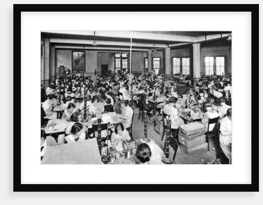 Disabled girls working at the 'Watercress and Flower Girls' Christian Mission', London by Anonymous