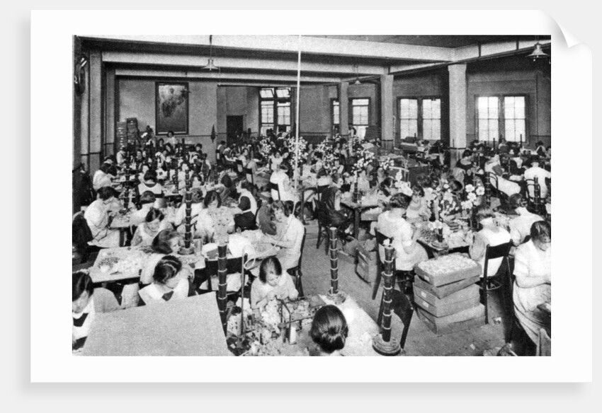 Disabled girls working at the 'Watercress and Flower Girls' Christian Mission', London by Anonymous