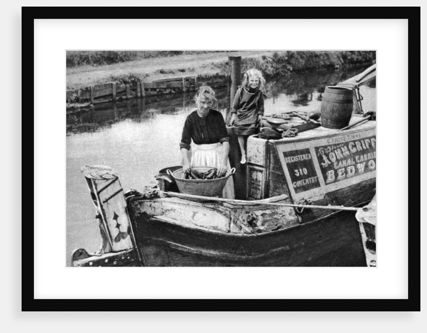 Washing day on the canal boat by Anonymous