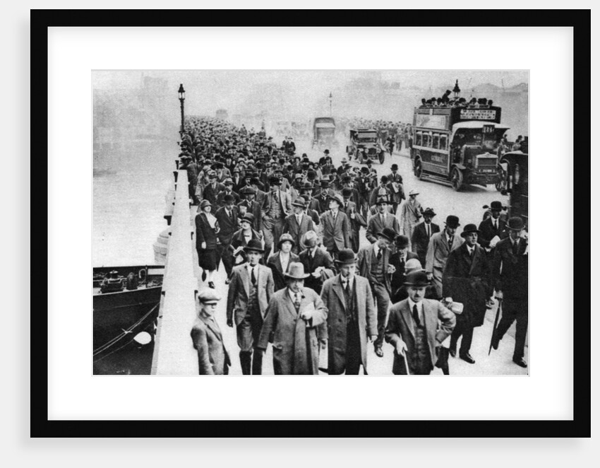 London Bridge rush hour, London by Anonymous